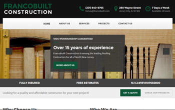 Construction Firm website screenshot