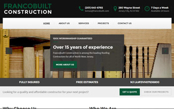 Construction Firm website screenshot